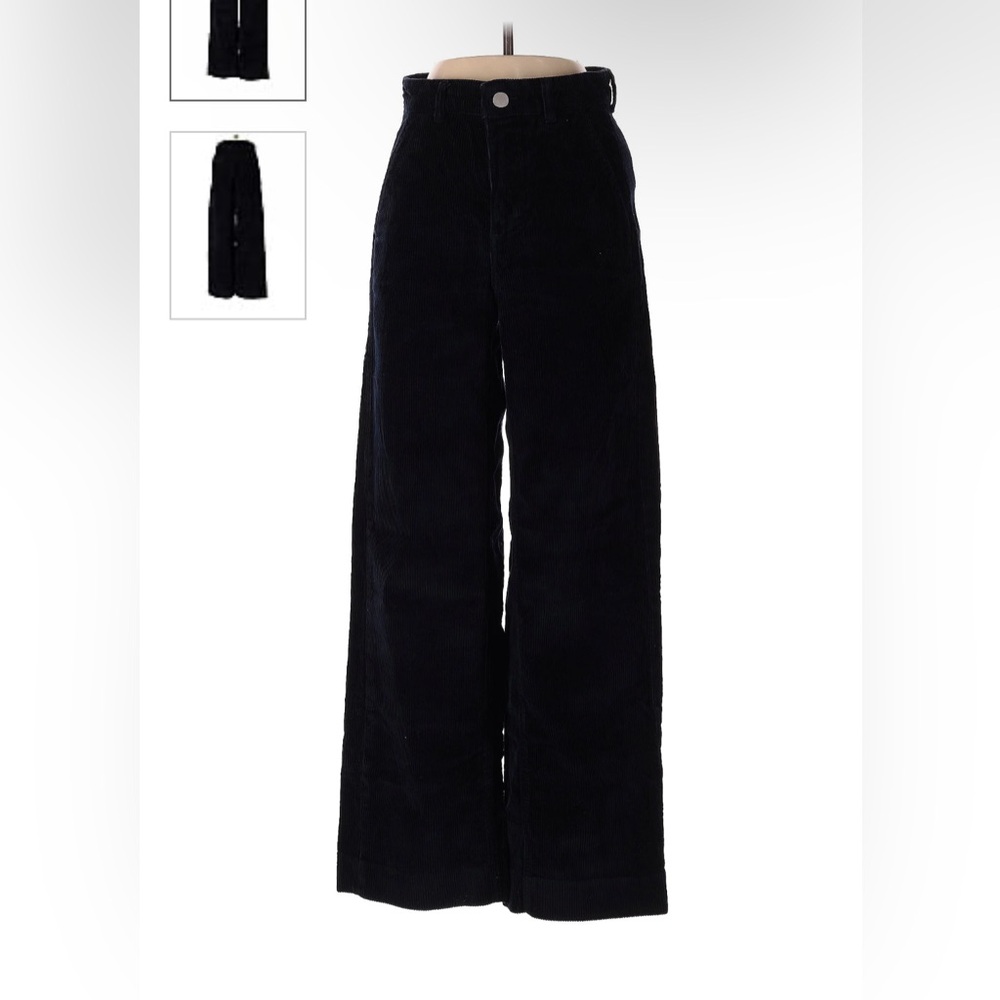 Everlane Wide Leg Navy Courd Pant
